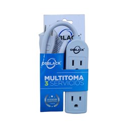 Regleta Multitoma 3 puestos Osblack U63-1 sencillo sin switch
