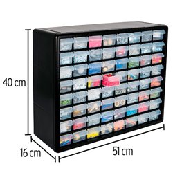 Caja Organizador 64 Compartimientos gavetas 50cm Truper