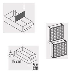 Caja Organizador 64 Compartimientos gavetas 50cm Truper