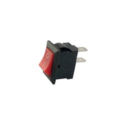 Mini switch interruptor balancín rojo 10x15mm