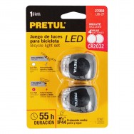Set de luces led delanteras y traseras para bicicleta Pretul