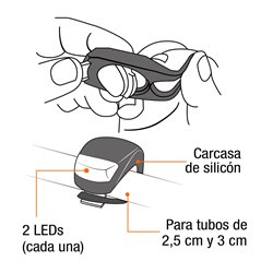 Set de luces led delanteras y traseras para bicicleta Pretul