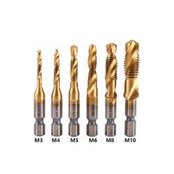 Juego x6 brocas para hacer roscas métrica en acero