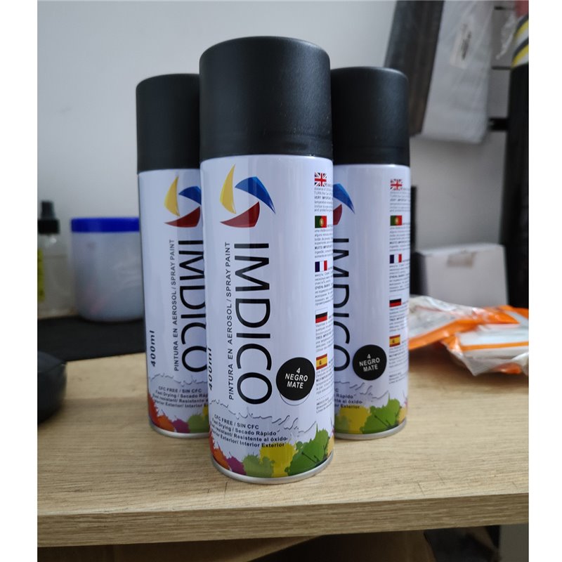 Pintura aerosol negro mate 400mL