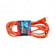 Extensión eléctrica semi industrial 4 metros naranja