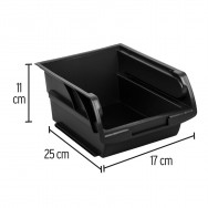 Gaveta apilable de plástico 24.5x17x11cm Truper mediana