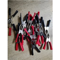x2 Caiman 30A metálico 7cm con cauchos rojo y negro