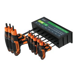 Juego de 8 llaves torx extralargas con mango T Truper