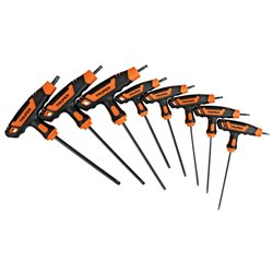 Juego de 8 llaves torx extralargas con mango T Truper