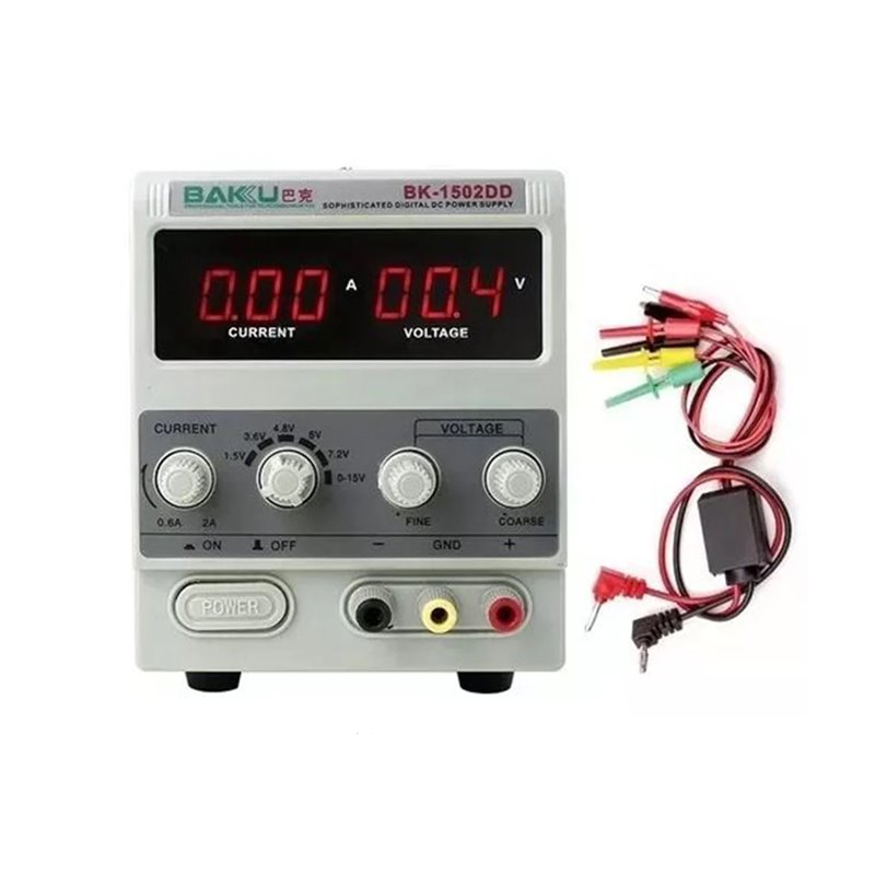 Fuente de alimentación poder regulable 1502DD 15V 2A BAKU/YAXUN/YIHUA