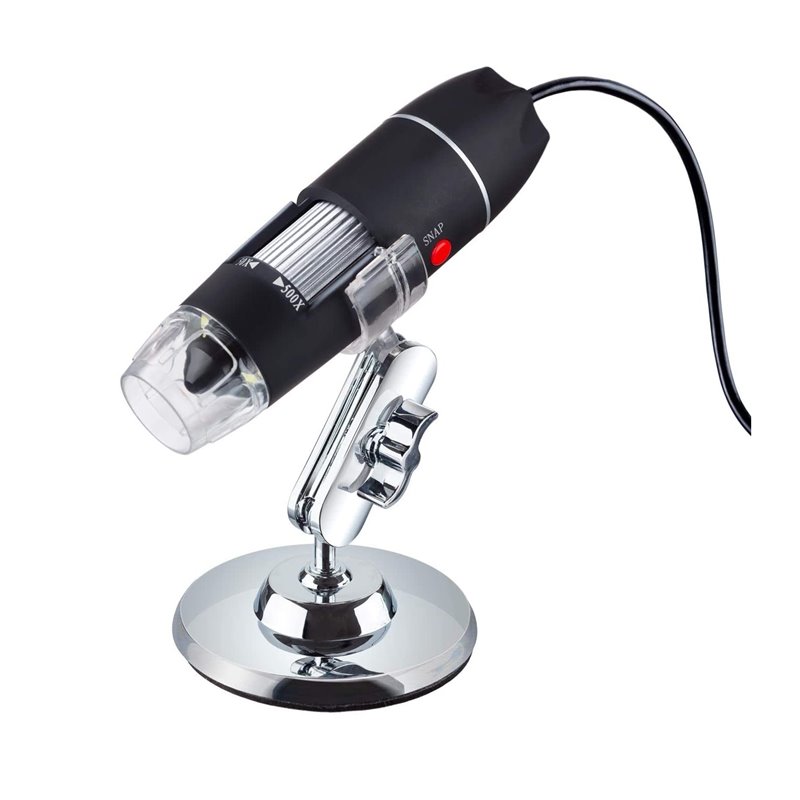 Microscopio USB con Luz 500X graduable luz led + otg para celular