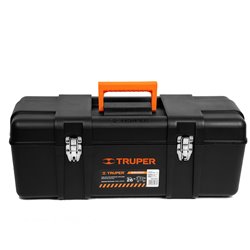 Caja herramienta 26" industrial broches metálicos + charola Truper